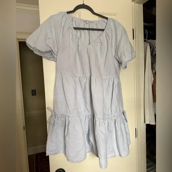 Madewell Linen-blend Lorelei Tiered Mini Dress - Picture 4 of 4